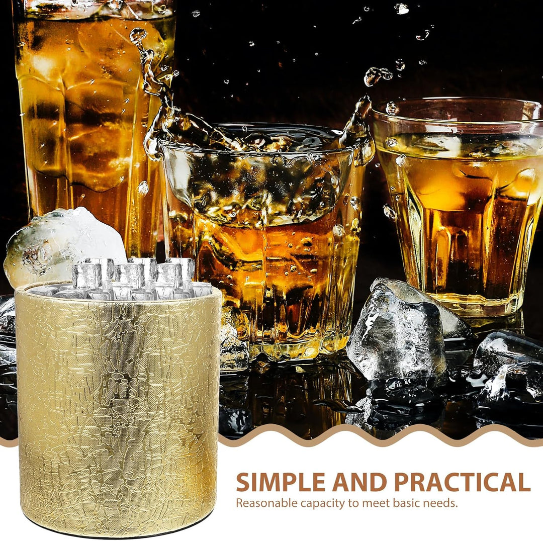 HEMOTON 1Pcs Eiskübel aus Edelstahl Isolierter Eiseimer Sektkübel Eisbehälter mit Deckel Weinkühler