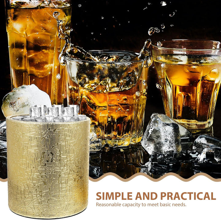 HEMOTON 1Pcs Eiskübel aus Edelstahl Isolierter Eiseimer Sektkübel Eisbehälter mit Deckel Weinkühler