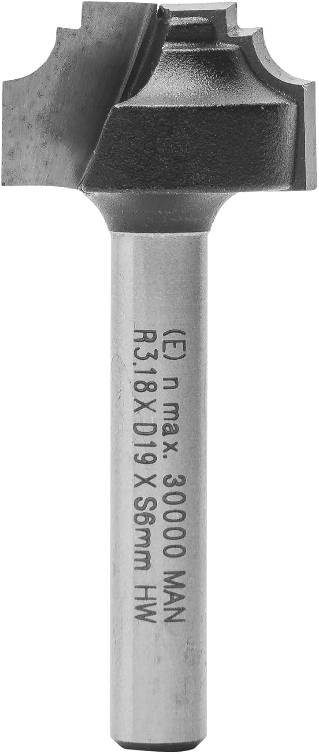 ENT 13185 Nutenprofilfräser HW, Schaft (S) 6 mm, Durchmesser (D) 19,05 mm, NL 11,11 mm, R 3,2 mm, SL