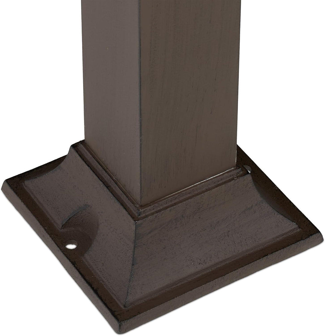 Relaxdays Standbrunnen Antik, mit Wasserhahn, HBT 71x17x21cm, Wasserzapfsäule Garten, Terrasse, Zier