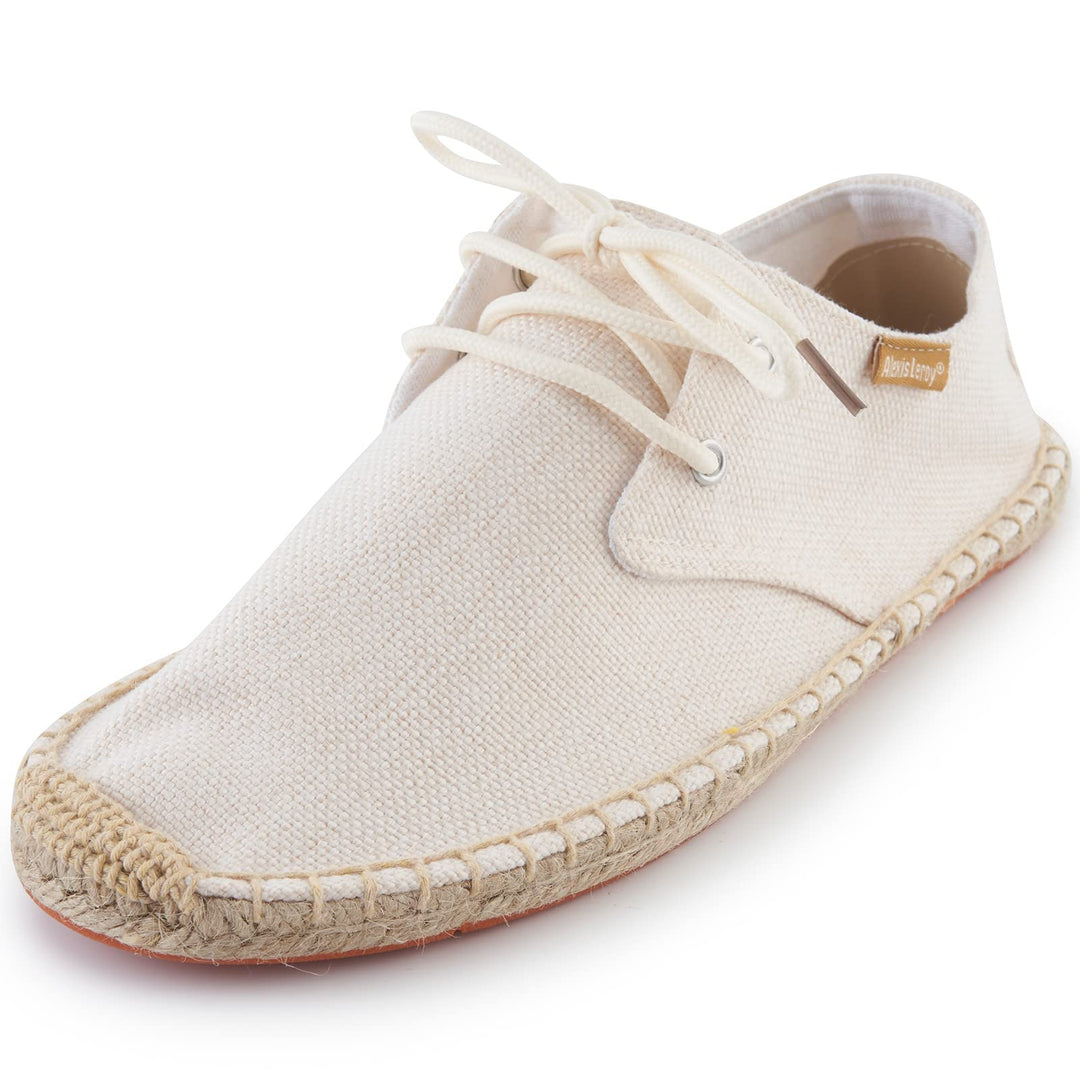 Alexis Leroy Lace Up Herren Espadrilles 42 EU Beige 22ss, 42 EU Beige 22ss