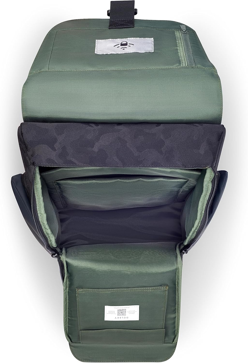 DELSEY PARIS - SECURFLAP - Weicher Rucksack - 45x31x14 cm - 21 Liter - S - Army, Army