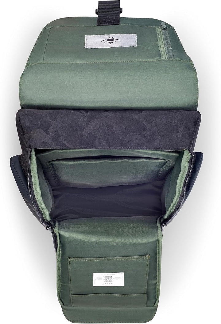 DELSEY PARIS - SECURFLAP - Weicher Rucksack - 45x31x14 cm - 21 Liter - S - Army, Army