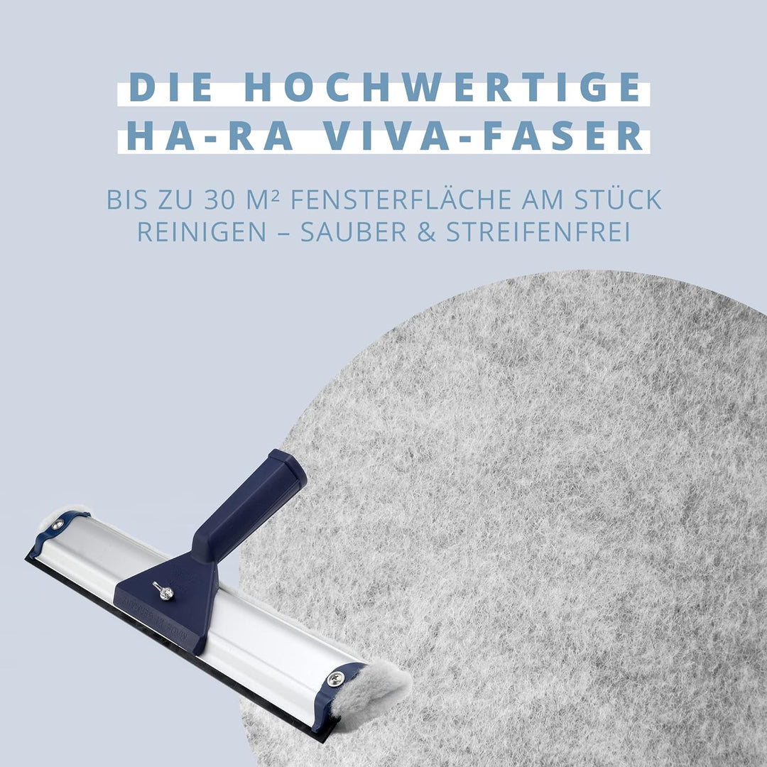 Ha-Ra Fensterwischer Standard 19 cm I All-In-One Abzieher & Einschäumer I kleiner Fensterwischer I 1