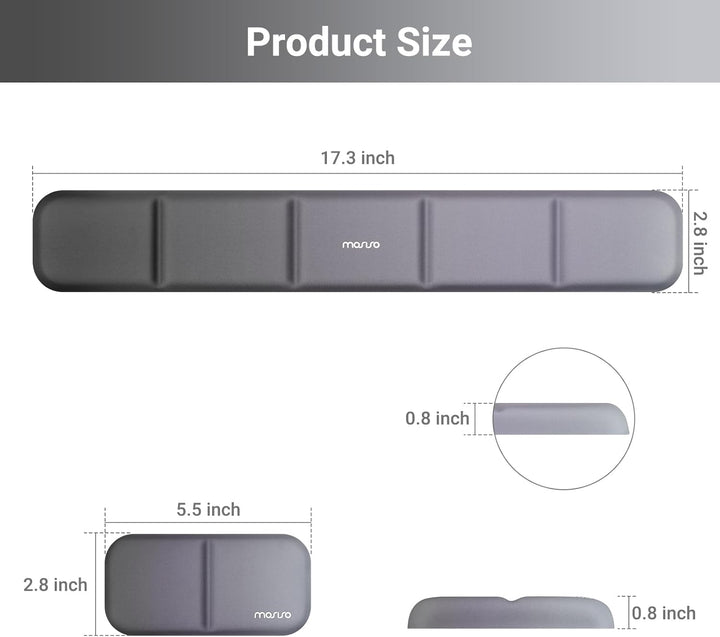 MOSISO Handballenauflage, Ergonomische Wrist Rest zur Entlastung Des Handgelenks mit PU Leder Memory