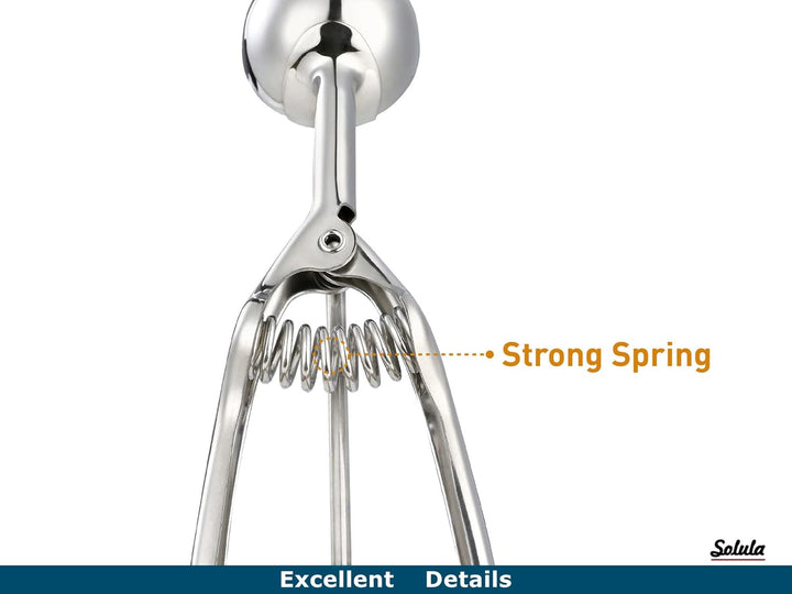Solula Kleiner Eisportionierer aus 18/8-Edelstahl, für Kekse, Melonen-Baller., #70