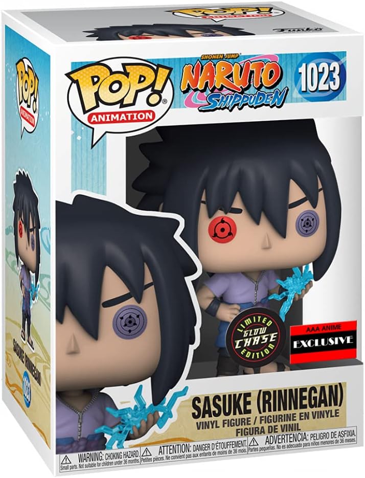 Funko Naruto Shippuden Sasuke Uchiha (Rinnegan) Pop Figure Chase Bundled with a Byron's Attic Pop Pr