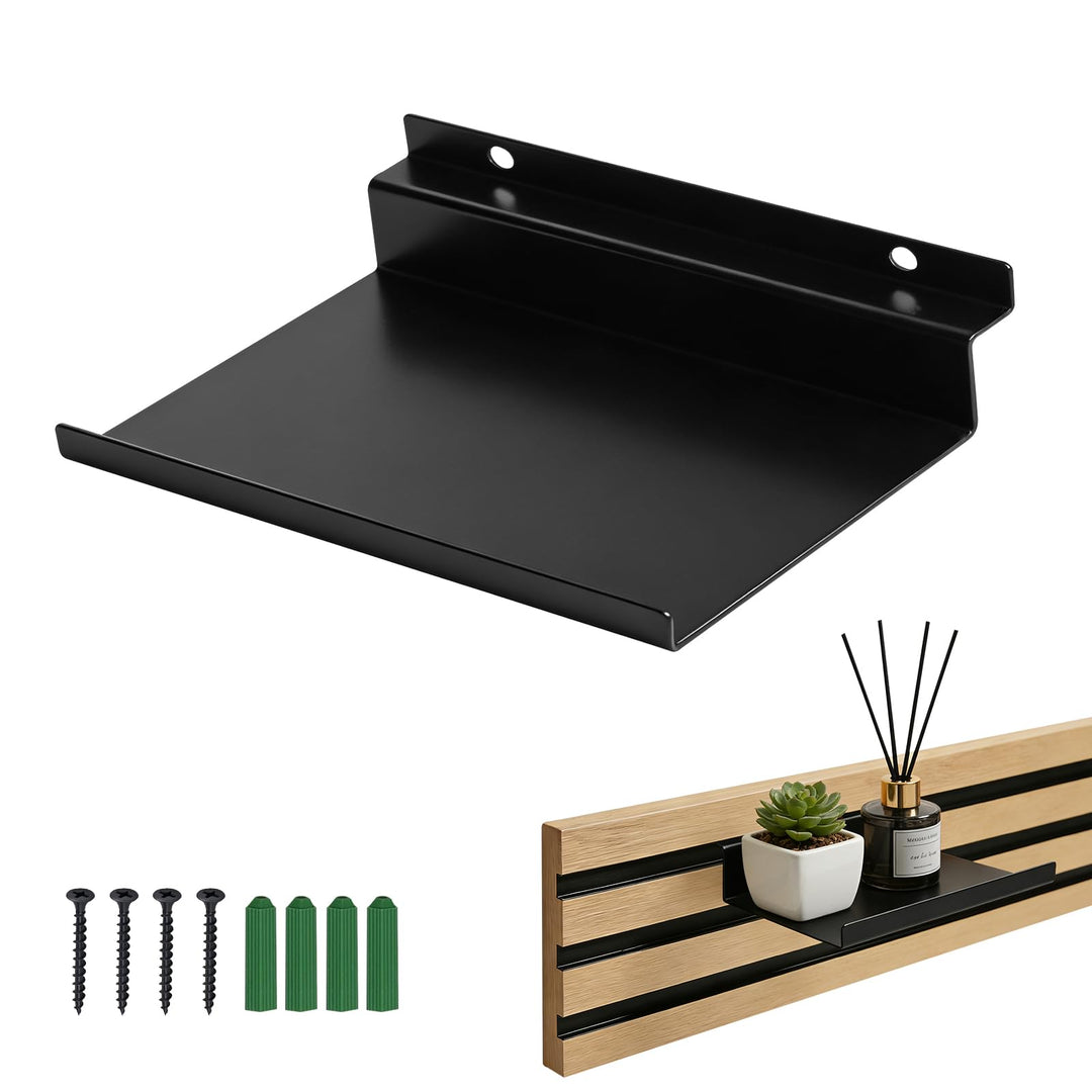 MIGUBIGU 1 Pcs Regal für Akustikpaneele Ohne Bohren 25 x 15 cm, Wandorganizer für Akustikpaneele Sch