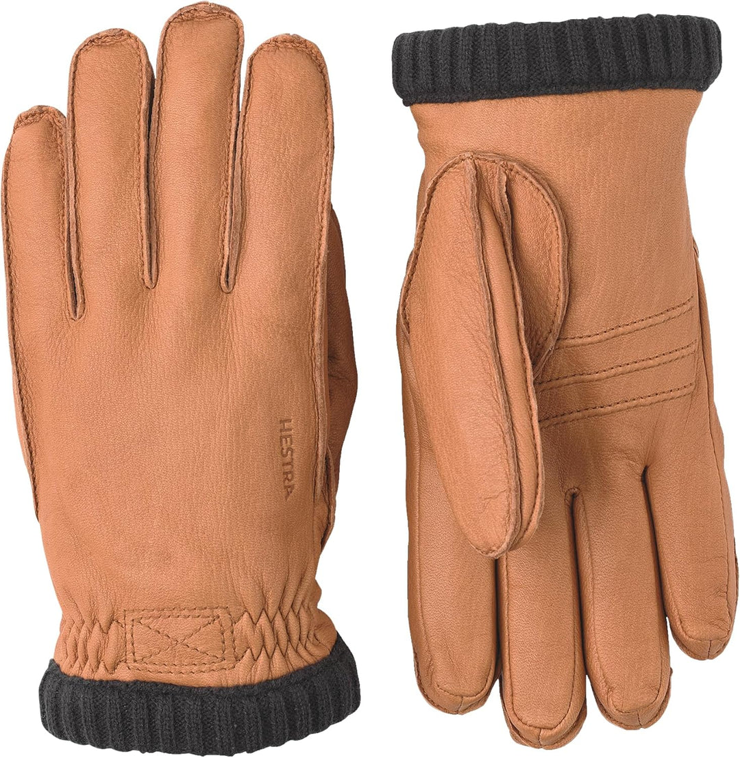 Hestra Deerskin Primaloft Rib Glove, Insulated Leather Glove for Work & Everyday Use Braun 7, Braun