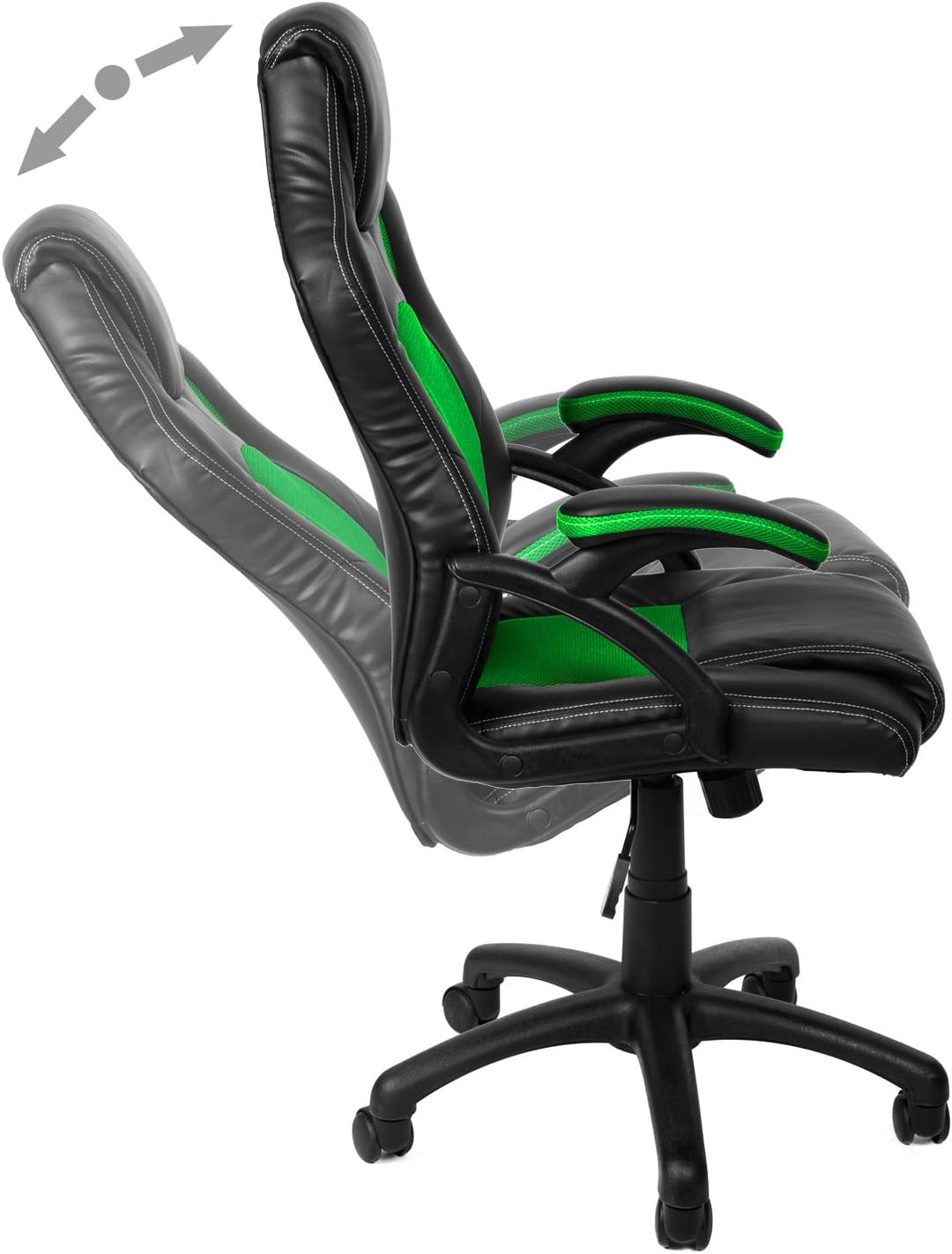 Panorama24 Gamer Stuhl Gaming Schreibtischstuhl Chefsessel Bürostuhl Ergonomisch, Grün, 9 Farbvarian