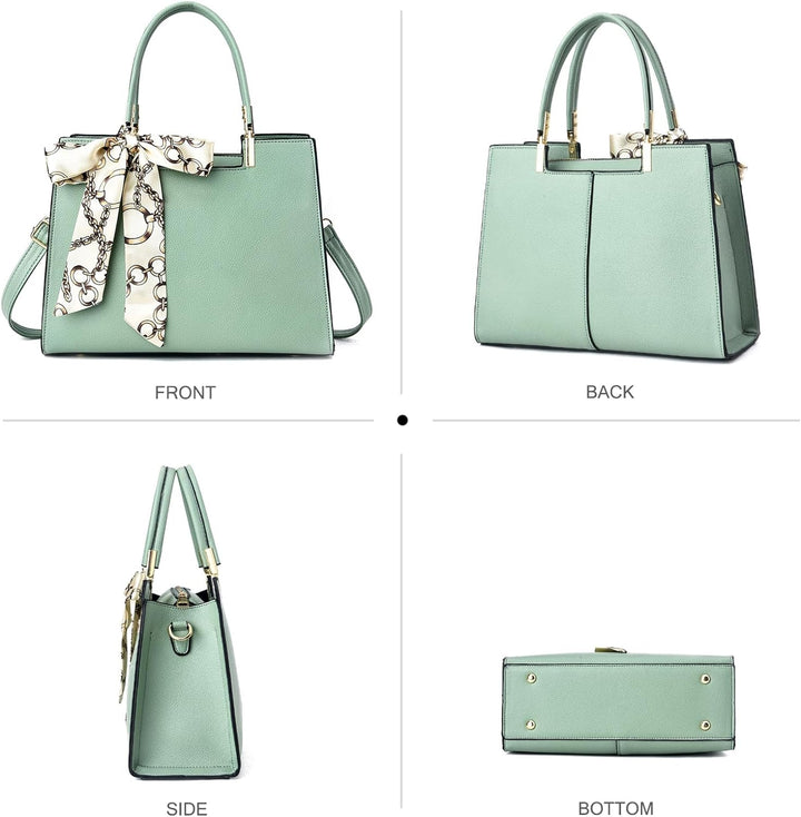 NICOLE & DORIS Elegante Handtaschen Damen Shopper Schultertasche Tote Handtasche PU Leder Mittelgros