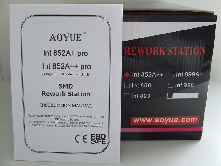 AOYUE Int852A++ Heissluftstation Mikroprozessor gesteuert SMD Rework Station