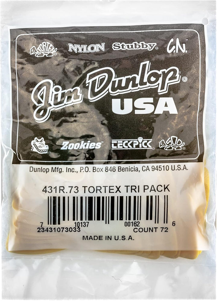 Médiators Jim Dunlop 0,73mm Tortex Triangle 0,73mm sachet de 72 Sachet de 72 0,73mm, Sachet de 72 0,