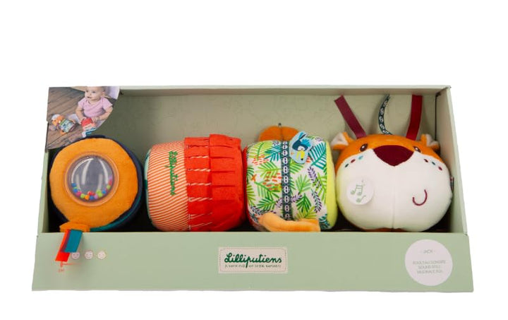 Lilliputiens - Jack Klettband-Klangrolle - Farbiges Aktivitätsspielzeug für Babys mit verschiedenen