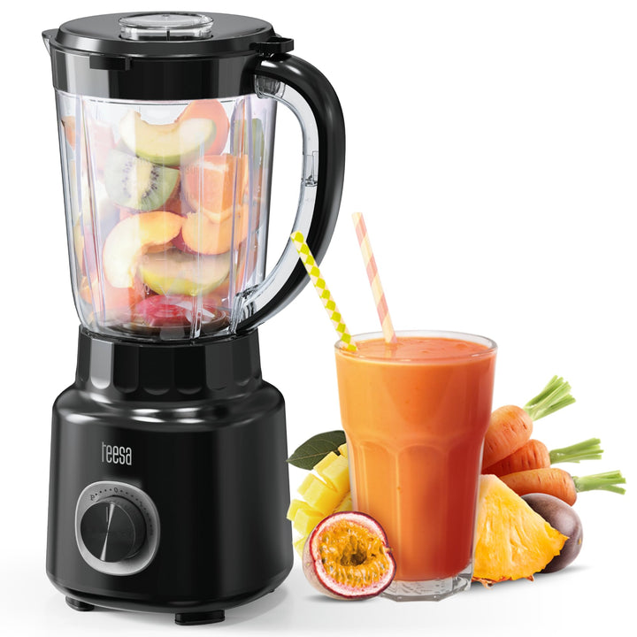 Kraftvoller Teesa TSA3542B Standmixer 500W 1,5L BPA-frei, Weiss, einfache Reinigung 37.5 cm x 17.5 c