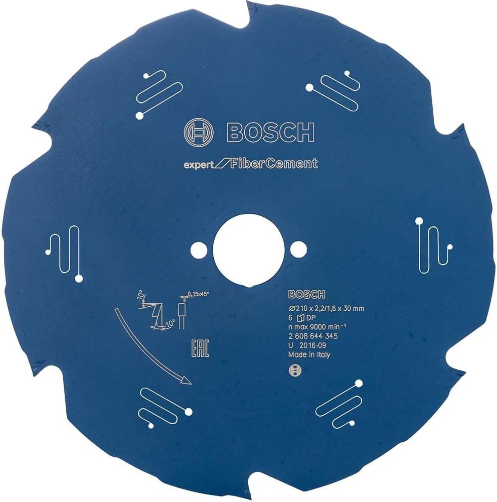 Bosch Professional 1x Kreissägeblatt Expert for Fiber Cement (für Faserzement, Sägeblatt Ø 210 x 30
