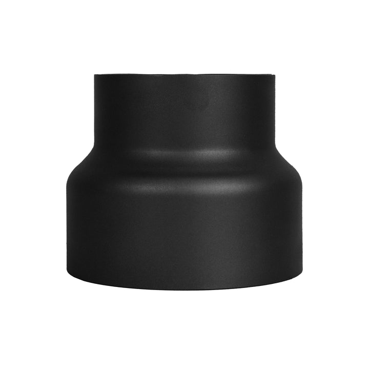LANZZAS Ofenrohr Reduzierung von 150 mm auf 120 mm, Farbe: schwarz-metallic - weitere Rohre aus unse