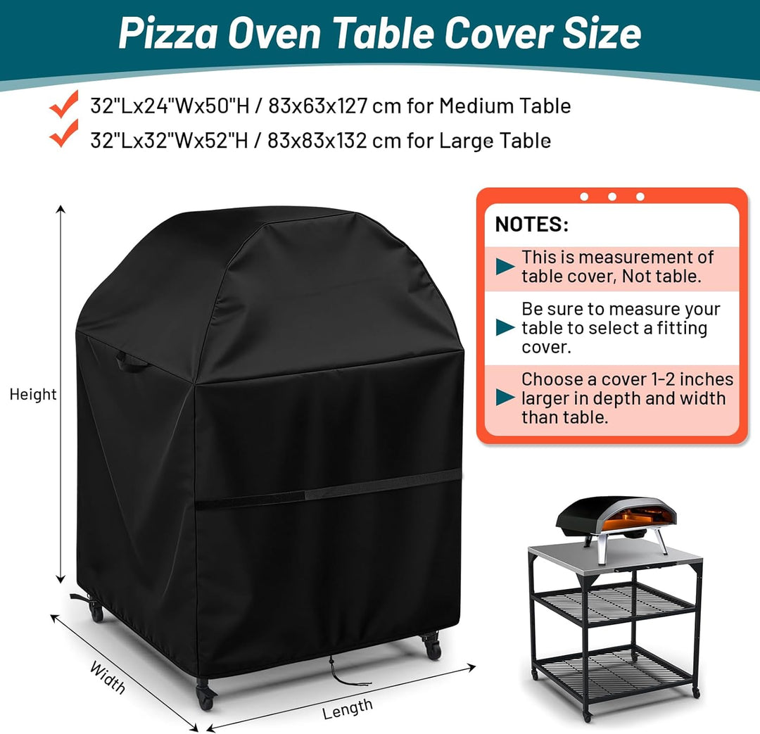 Outdoor-Pizzaofen-Tischabdeckung für Ooni-Ofen und mittelgrossen Tisch, wasserdichte Outdoor-Grillab