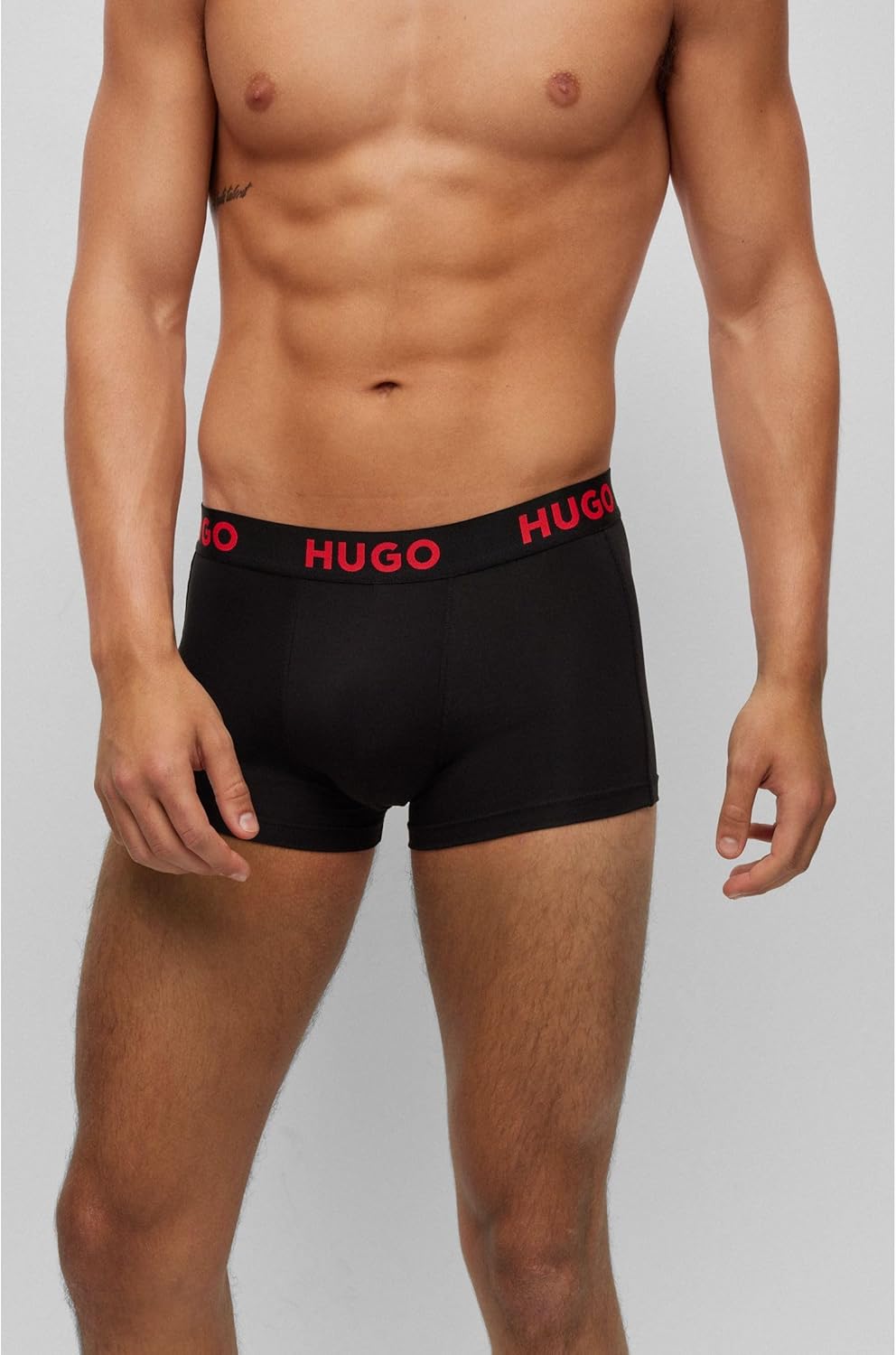 HUGO Herren Trunk Triplet Nebula Dreier-Pack eng anliegende Boxershorts aus Stretch-Jersey mit Logos