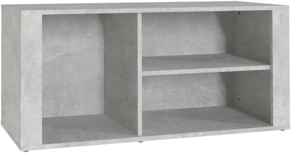 Schuhschrank aus Holzwerkstoff 100x35x45cm Betongrau Schuhschrank Holz Flurschrank Lagerschrank Plat
