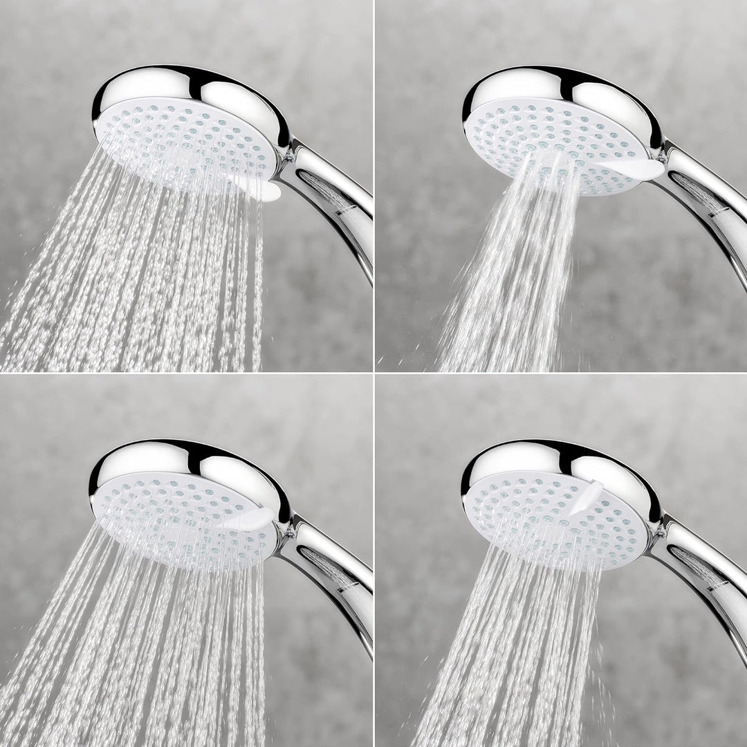 Mira Nectar Duschkopf, 4 Strahlarten, 9cm, Weiss, 2.1703.002, silber, 2.1703.004 Chrome Stand Alone,