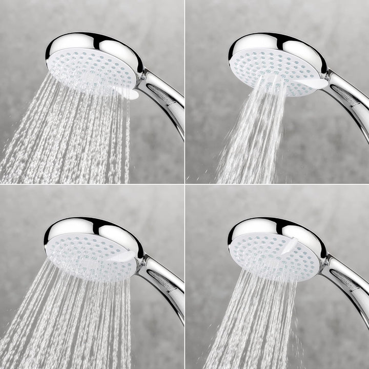 Mira Nectar Duschkopf, 4 Strahlarten, 9cm, Weiss, 2.1703.002, silber, 2.1703.004 Chrome Stand Alone,