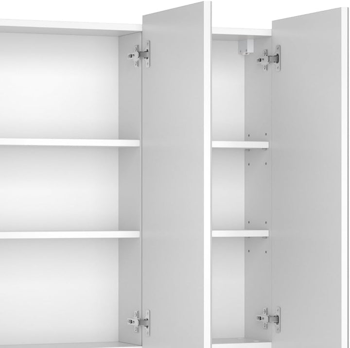 Vicco Bad Spiegelschrank Sola, Weiss, 100 x 79.8 cm mit 3 Türen 100 x 80 cm, 100 x 80 cm