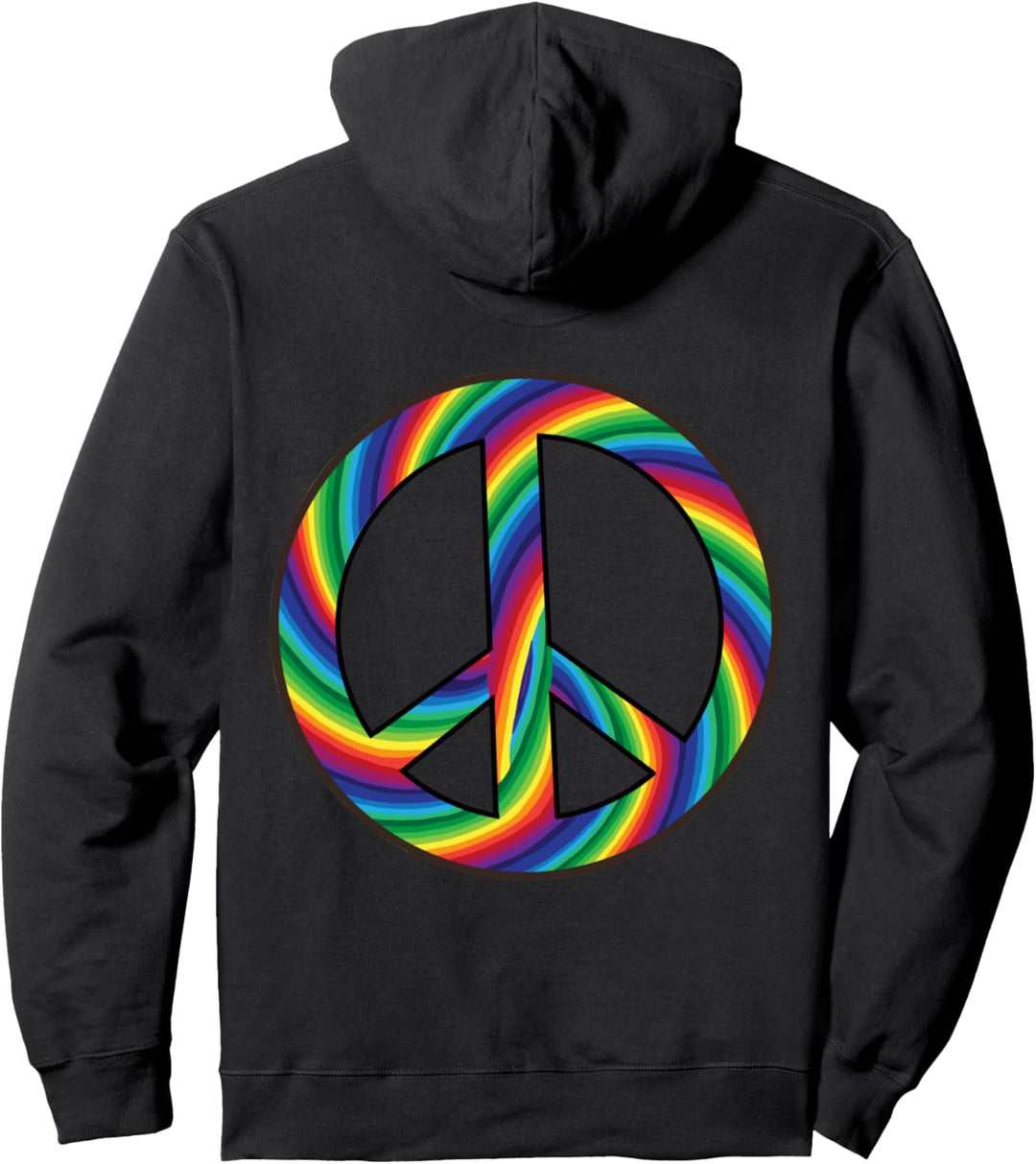 Peace Weltfrieden Psychedelic Hippie Style Pullover Hoodie