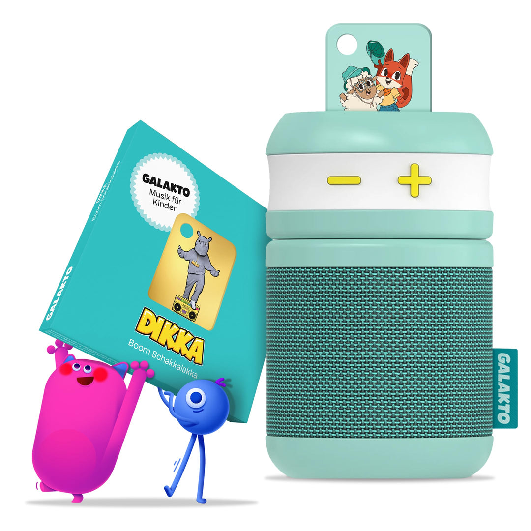 Galakto - Kinder Musik- und Hörspielplayer für zuhause und unterwegs, inkl. 2 Token DIKKA-Boom Schak