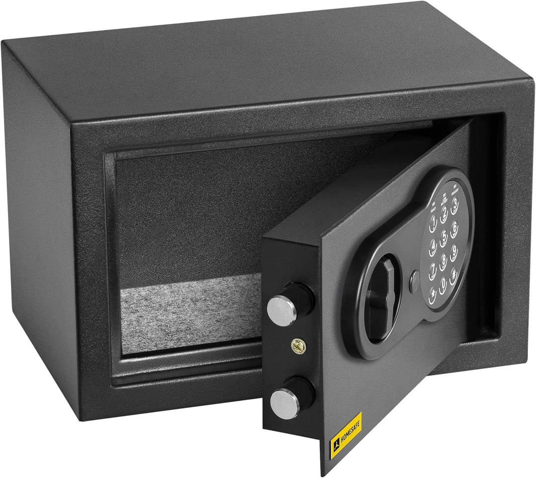 HomeSafe HV20E Möbeltresor mit Elektronikschloss, 20x31x20cm (HxBxT), Digitaler Tresor für Zuhause,
