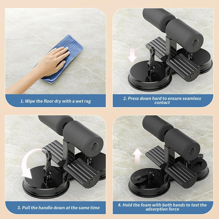 Situp, Bauchtrainingsassistent, Suction Foot Support, 7,87 Zoll (7,87 Zoll), verstellbar, Height Tra