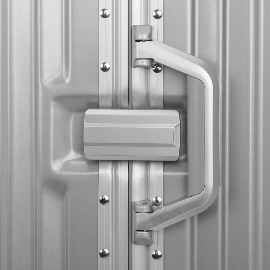 Travelhouse London Koffer Silber S-55cm, L-55cm · 2er-Set · Alu-Rahmen · Polykarbonat Hartschale · H