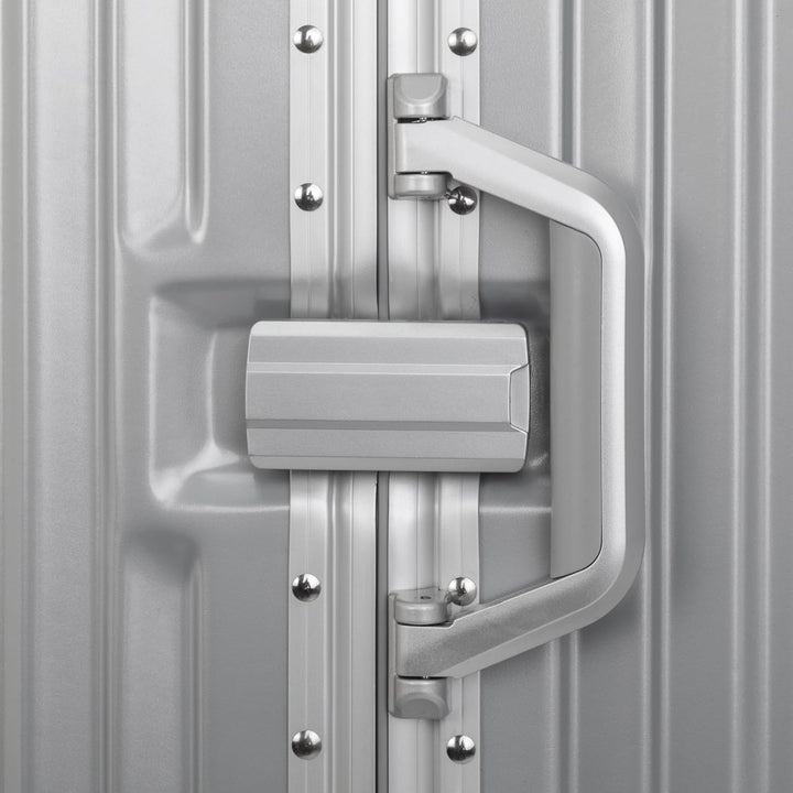 Travelhouse London Koffer Silber S-55cm, L-55cm · 2er-Set · Alu-Rahmen · Polykarbonat Hartschale · H