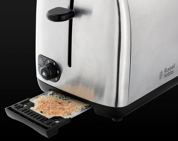 Russell Hobbs Toaster [für 2 Scheiben] Adventure Edelstahl (extra breite Toastschlitze, inkl. Brötch