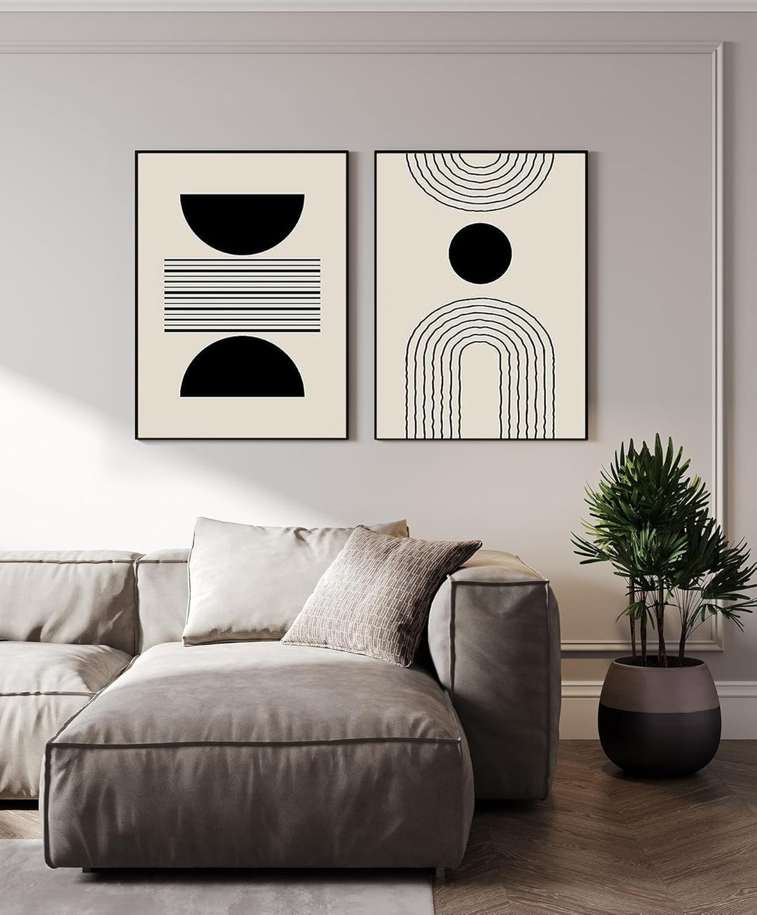 PYNVDD Leinwandposter, Moderne Minimalistische Abstrakte Wandkunst, Böhmisches Posterset Geometrisch