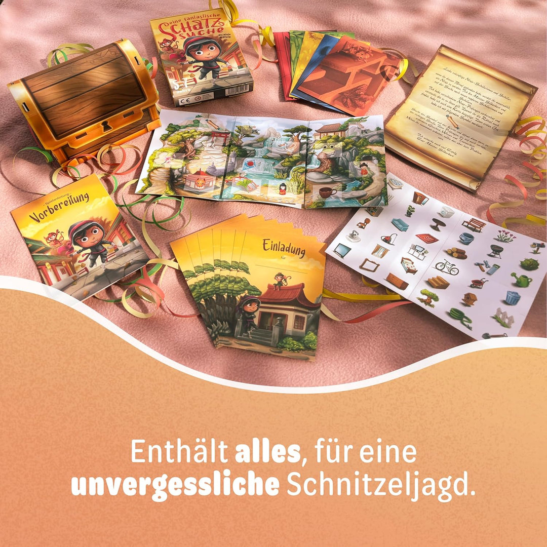 Deine fantastische Schatzsuche – Die Ninja Prüfung – Schnitzeljagd Spiel für 1 bis 7 Kinder von 5 bi