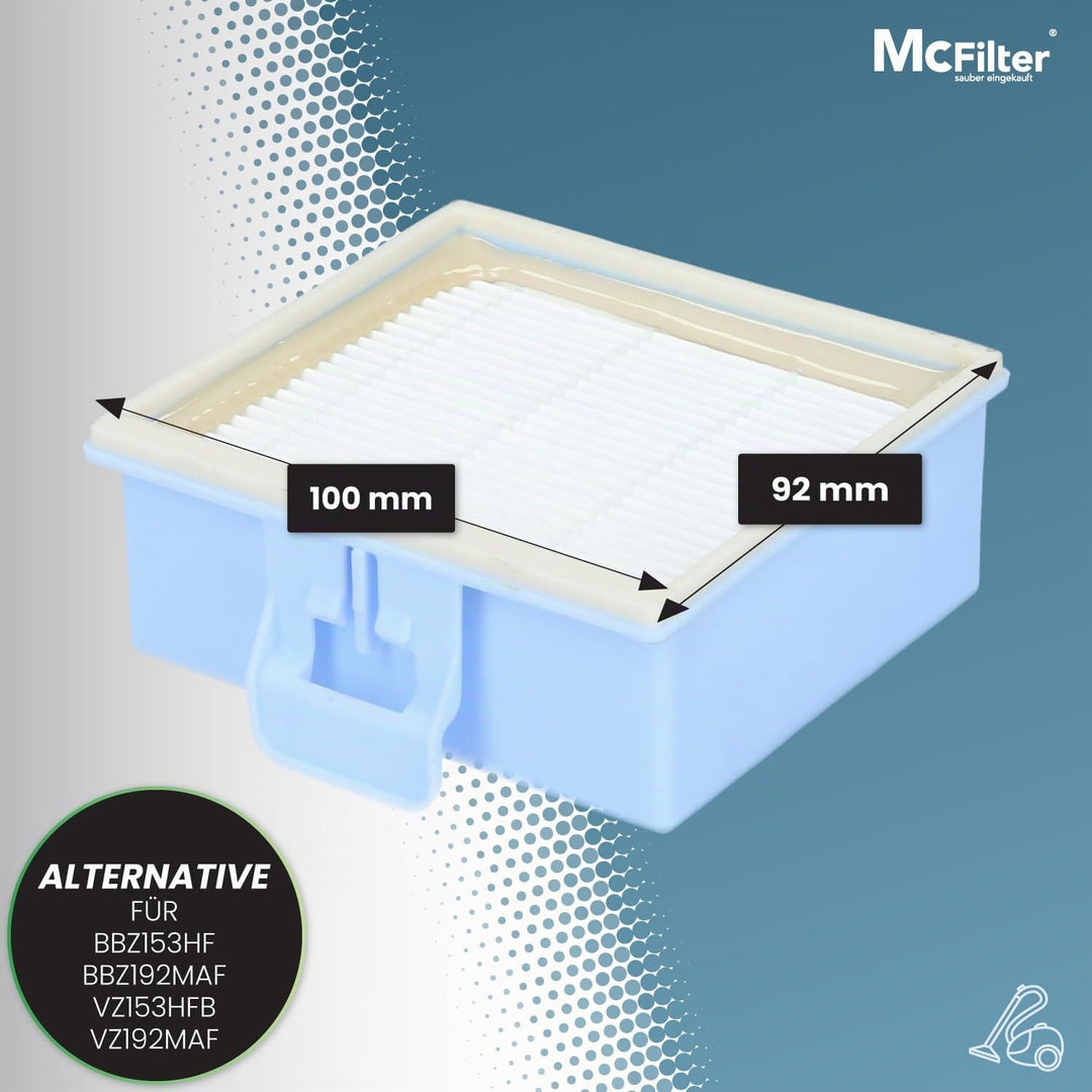 McFilter I 10 Staubsaugerbeutel + 1 Hepa Filter + 1 Motorschutzfilter geeignet für Bosch BSG6 Siemen