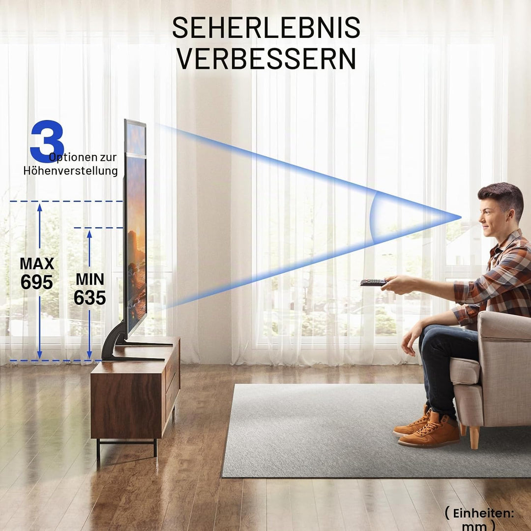 RFIVER Universal TV Standfüsse Füsse Fernseher Beine für 20-65 Zoll Flach Curved TV Ständer Standfus