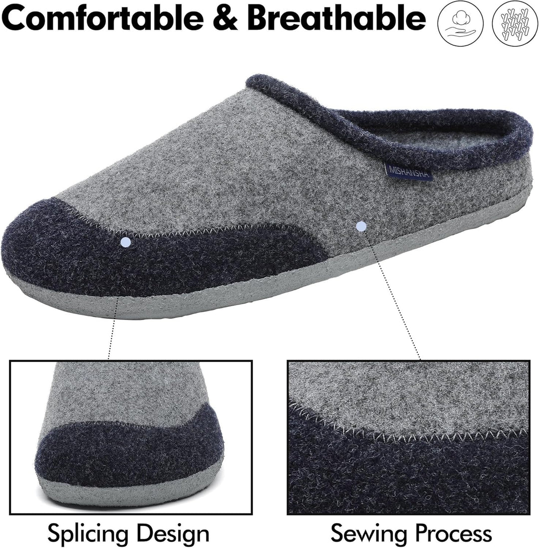 Mishansha Filz Hausschuhe Winter Bequem Filzpantoffeln für Damen Herren Gr.36-48 36 EU Ägyptisch Bla