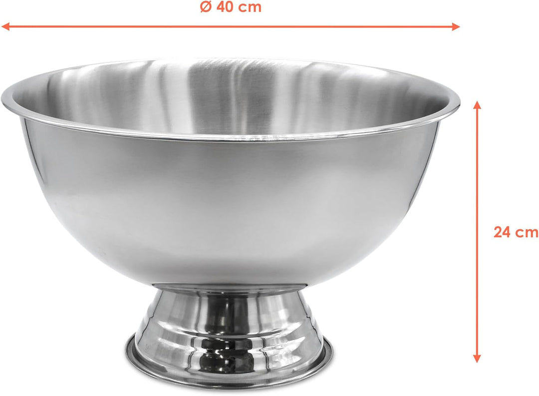 Spetebo Edelstahl Champagnerschale im edlen Design - 40 cm - Sektkühler für bis zu 6 Flaschen - Getr