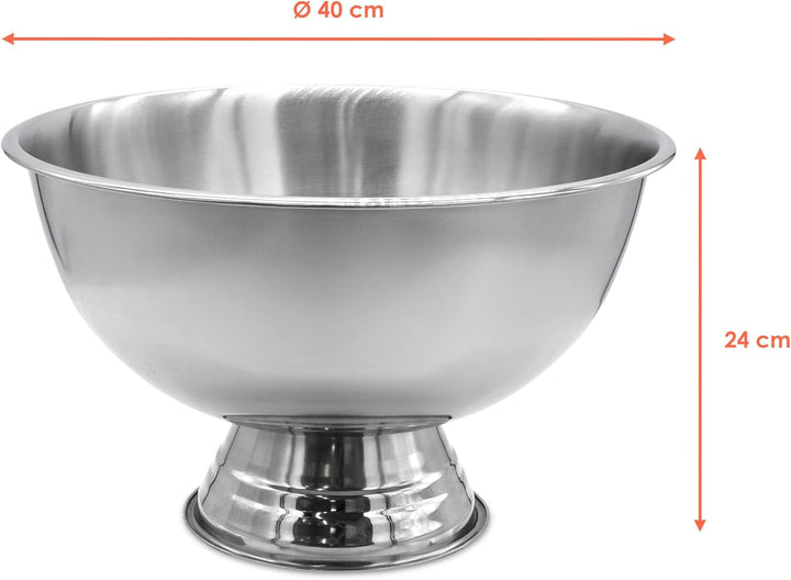 Spetebo Edelstahl Champagnerschale im edlen Design - 40 cm - Sektkühler für bis zu 6 Flaschen - Getr
