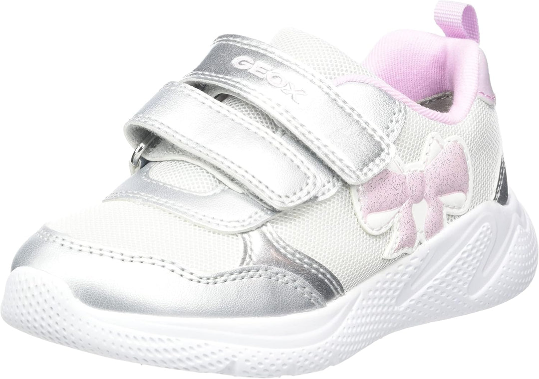 Geox Mädchen B Sprintye Girl A Sneakers 20 EU Silver Pink, 20 EU Silver Pink