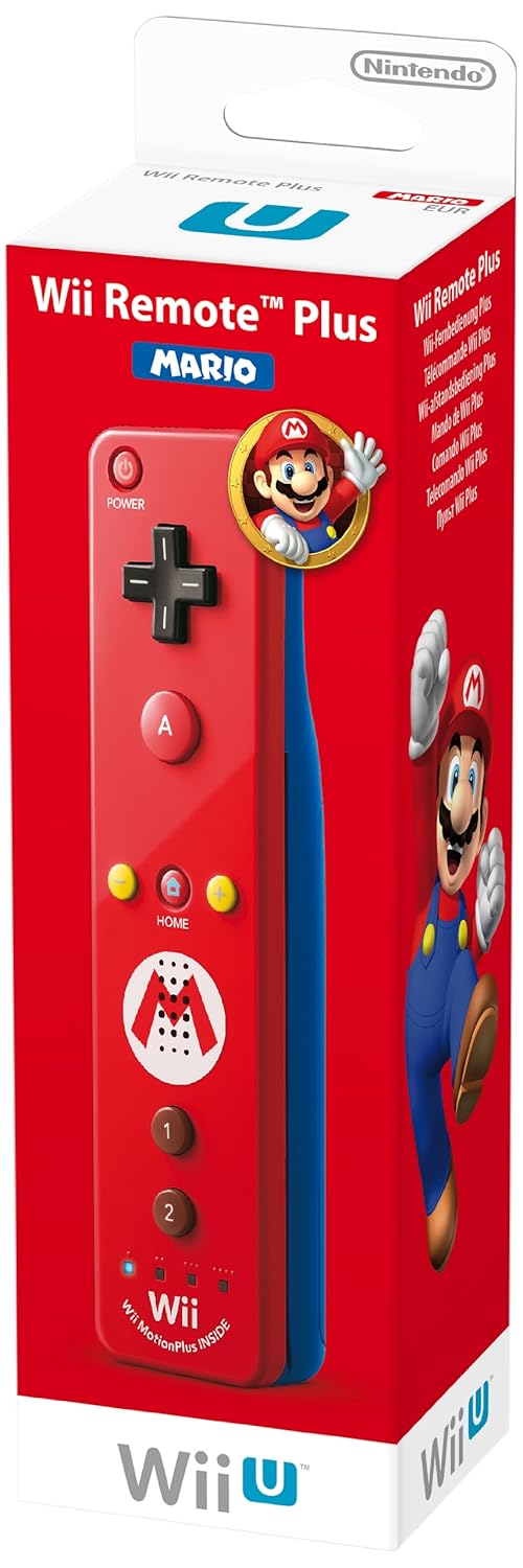 Wii U Remote Plus Mario Edition, rot rotes Mario Design, rotes Mario Design