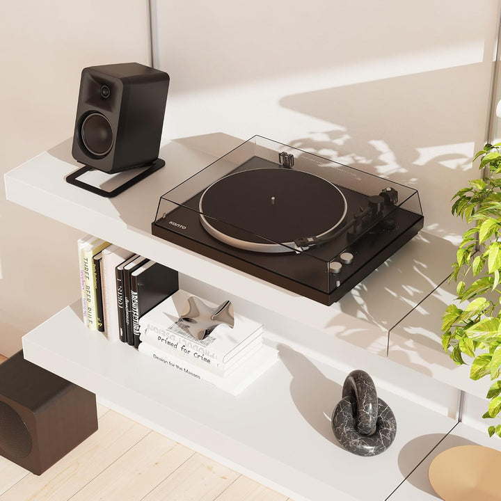 Kanto-S4 Desktop Lautsprecher-Ständer für mittlere Lautsprecher Black, Black