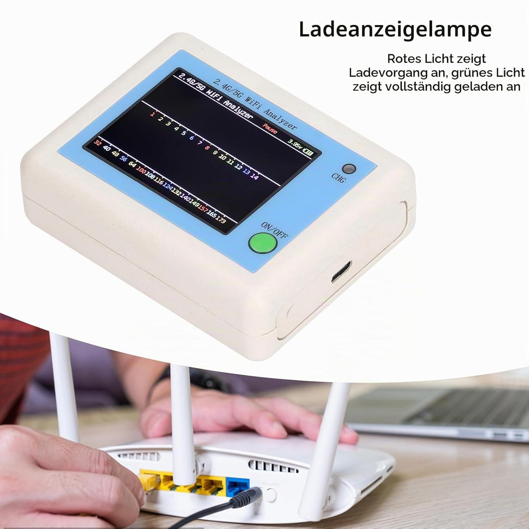 WLAN-Analysator WLAN-Spektrumanalysator, 2,4G &amp; 5G WLAN-Scanner Netzwerkanalysator WLAN-Signalanalys