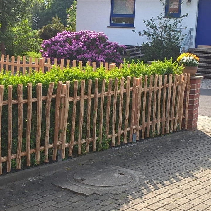 BooGardi Zaunelement Haselnuss · 144 Grössen · 50 x 90 cm (3-4 cm) · Staketenzaun Bausatz für Latten