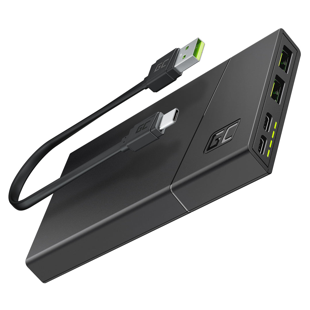 Green Cell Powerbank 10000mAh 18W PD USB C Externer Handyakkus GC PowerPlay10S Tragbares Ladegerät P