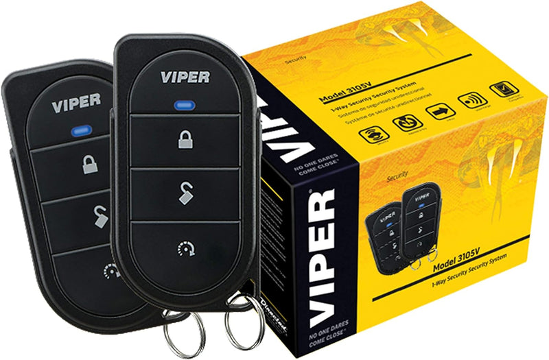 Viper 350 Plus 3105 V 1-Wege-Autoalarm, schlüsselloser Eingang, Schwarz Modell 2015, Modell 2015