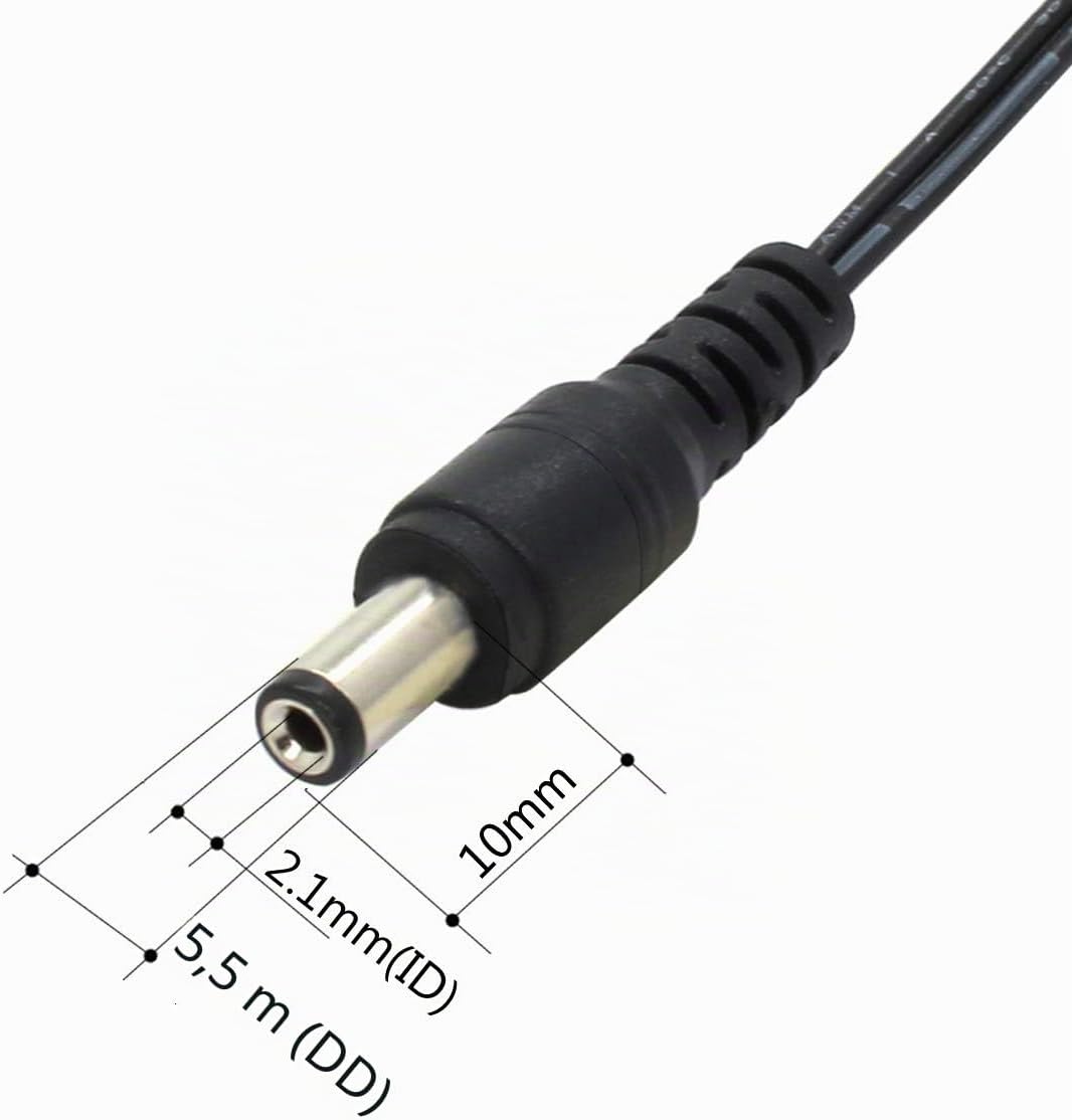 Security-01 2er Pack AC zu DC 12V 1A Netzteil Adapter, Stecker 5,5mm x 2,1mm für CCTV-Kamera LED Str