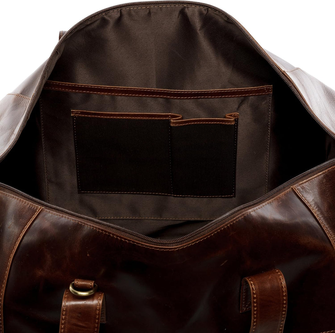 SID & VAIN XL Reisetasche Bristol aus Premium Leder I Sporttasche gross XXL gross für Herren I Weeke